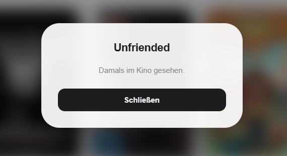 Movie Manager Notiz Ansicht